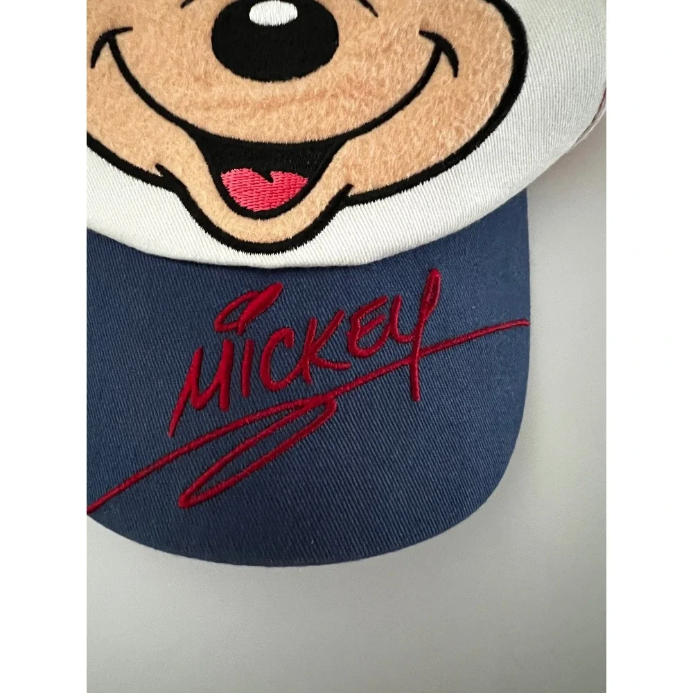Disney Parks Mickey Mouse Infant Baseball Cap Red White Blue 3D Ears Hat 49-52cm